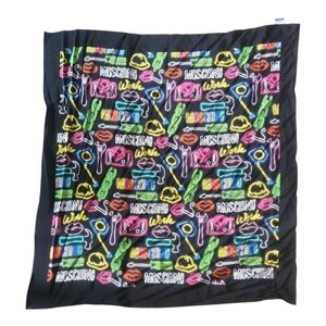 MOSCHINO | S/S 2016 “Work In Progress” Neon Silk Scarf 32”
